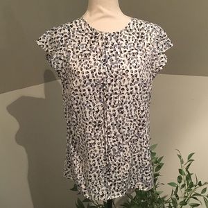 ANN TAYLOR Flutter Sleeve Blouse